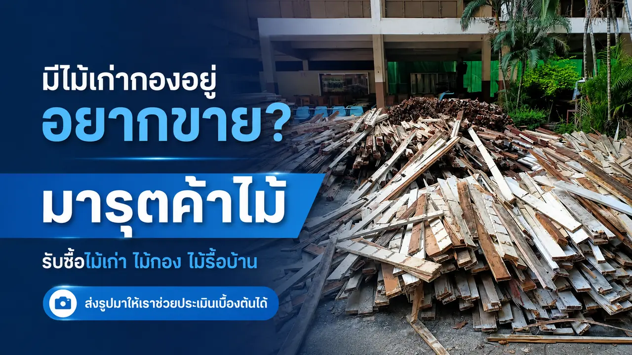 มีไม้เก่ากองอยู่ อยากขาย ให้มารุตค้าไม้ช่วยประเมิน